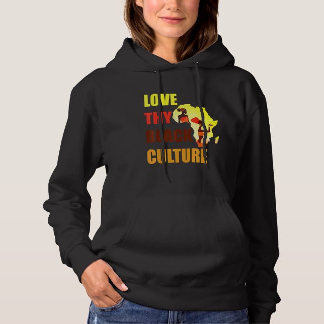 Afrocentr zum Schwarzen Power Afrikas mit schwarze Hoodie (Vorderseite)