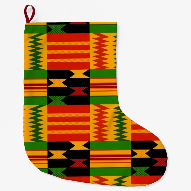 Afrocentric Christmas Stocking Großer Weihnachtsstrumpf (Vorderseite)