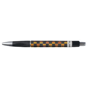 Afrocentric Colorful Black Pinstricha Kugelschreiber