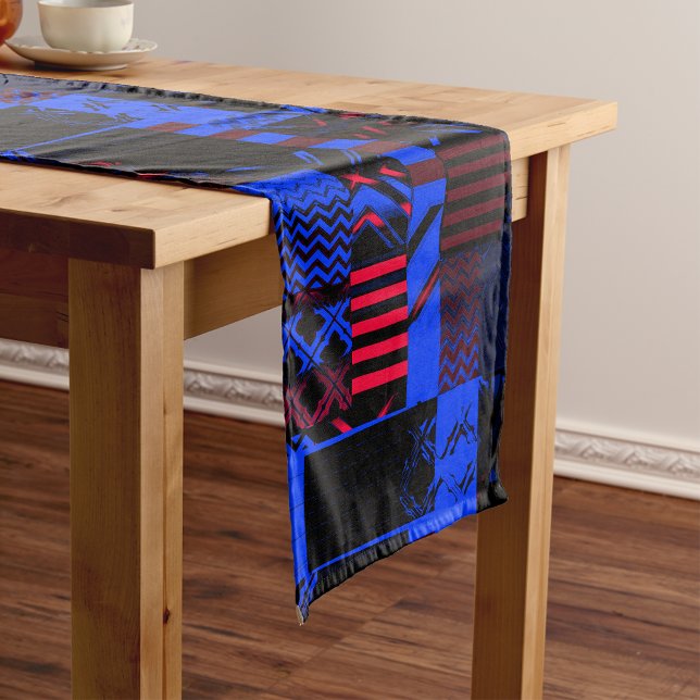 Afrocentric Geometric Print  Kurzer Tischläufer (Von Creator hochgeladen)