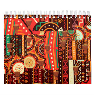Afrocentric Kente Tribal Pattern Kalender