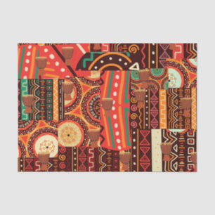 Afrocentric Kente Tribal Pattern Seidenpapier
