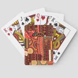 Afrocentric Kente Tribal Pattern Spielkarten