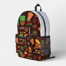 Afrocentric Print Cut Nähen Rucksack