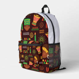 Afrocentric Print Cut Nähen Rucksack