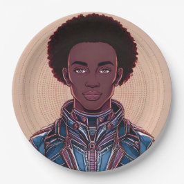 Afrofuturist King 12" Papierplatte Pappteller