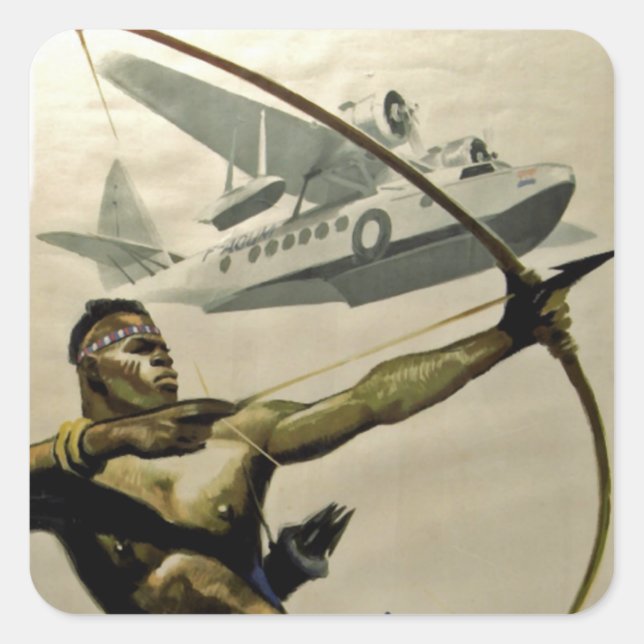 Afromaritime Quadratischer Aufkleber (Vorderseite)