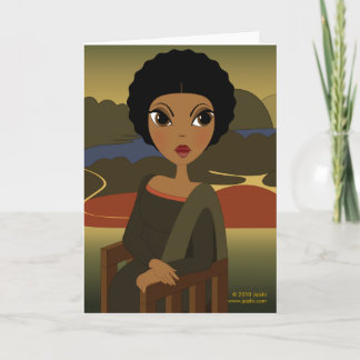 Afro'na Lisa Grußkarte Karte