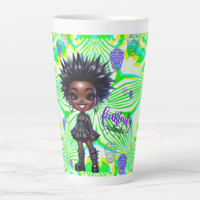 Afropunk Fearless Latte Tasse (Vorderseite)