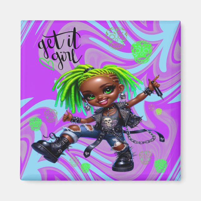 Afropunk Get It Girl Magnet (Vorne)