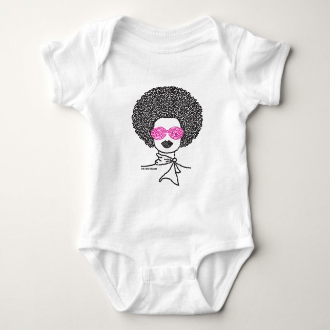 Afros und Shades Baby Strampler (Vorderseite)