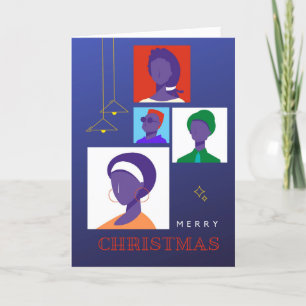 Afrozentric Art Deco Weihnachtskarte 005 Karte
