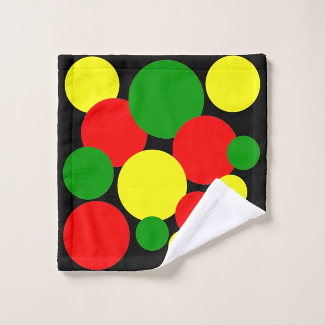 Afrozentric Polka Dots Waschlappen (Waschlappen)