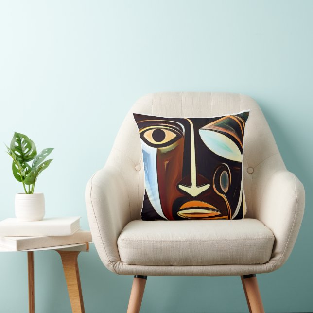 Afrozentrische Abstrakte Kunst Kissen (Stuhl )