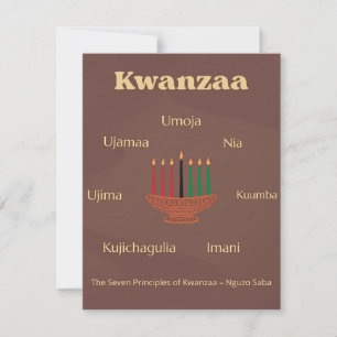 Afrozentrische Panafrikanische Kwanzaa-Party Feiertagskarte