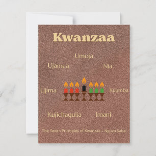 Afrozentrische Panafrikanische Kwanzaa-Party Feiertagskarte