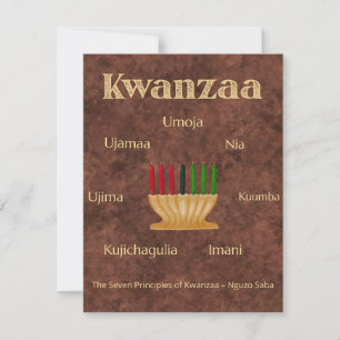 Afrozentrische panafrikanische Kwanzaa-Party Feiertagskarte