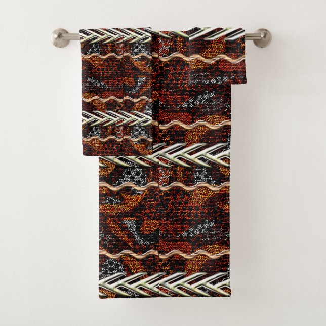 Afrozentrische Stammbänke Badhandtuch Set (Insitu)