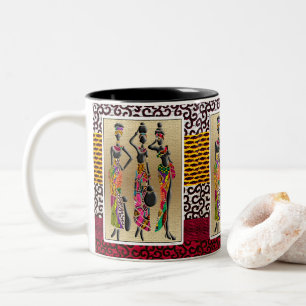 Afrozentrische Stammesfeier Zweifarbige Tasse