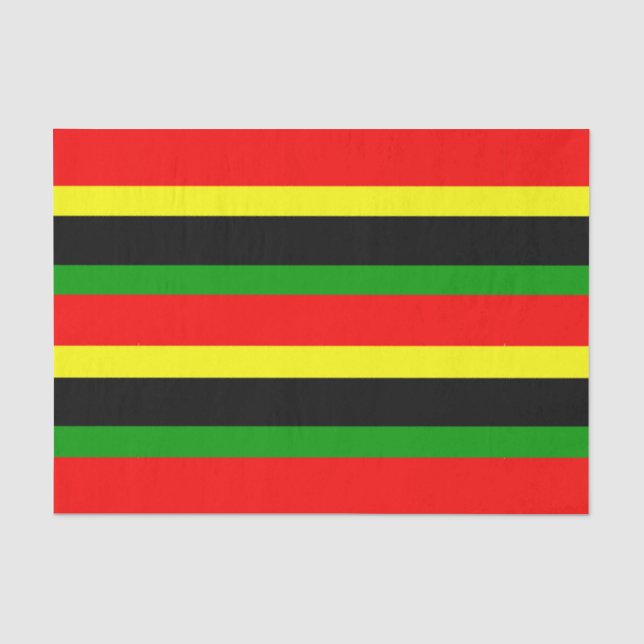 Afrozentrische Streifen Seidenpapier (Vorderseite)