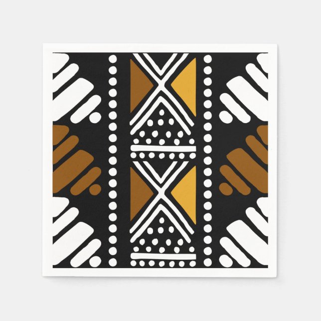Afrozentrische Tafel Napkins im afrikanischen Stil Serviette (Vorderseite)