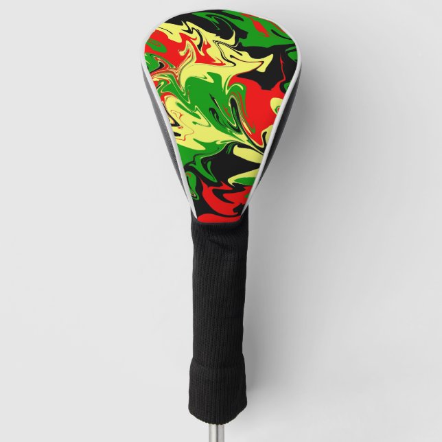Afrozentrische Wirbel Golf Headcover (Vorderseite)