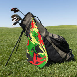 Afrozentrische Wirbel Golfhandtuch