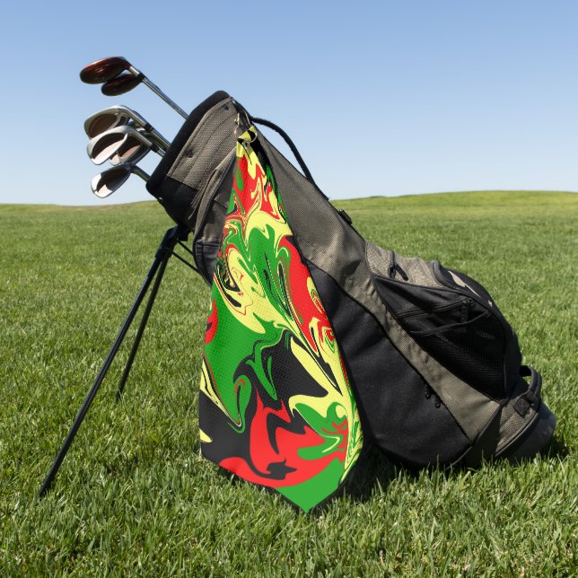 Afrozentrische Wirbel Golfhandtuch (Gras)