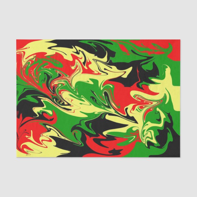 Afrozentrische Wirbel Seidenpapier (Vorderseite)