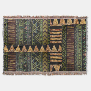 Afrozentrisches Tribal Motif Muster drucken  Decke