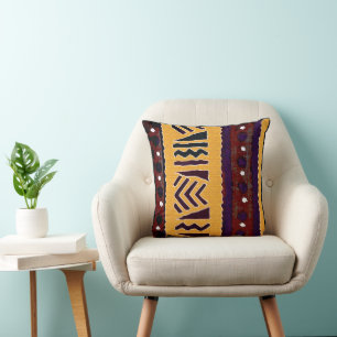 Afrozentrisches Tribal-Motif-Throw-Kissen Kissen