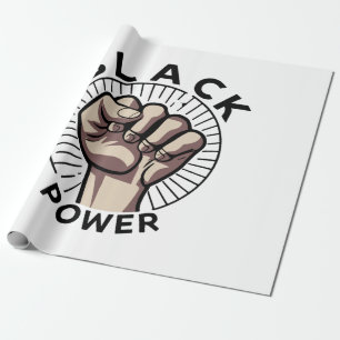 Afrozentristischer Schwarzer Power Geschenkpapier