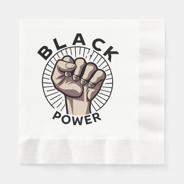 Afrozentristischer Schwarzer Power Serviette (Vorderseite)