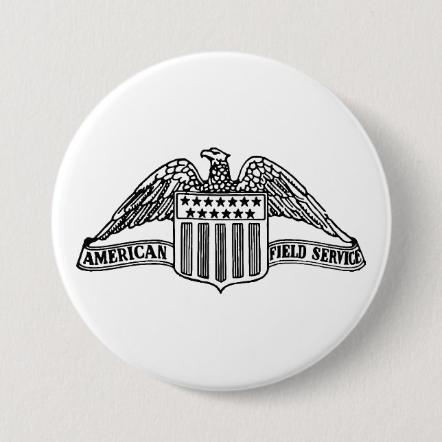 AFS-Logo 1947 Runder Button, groß, 3 Zoll Button (Vorderseite)