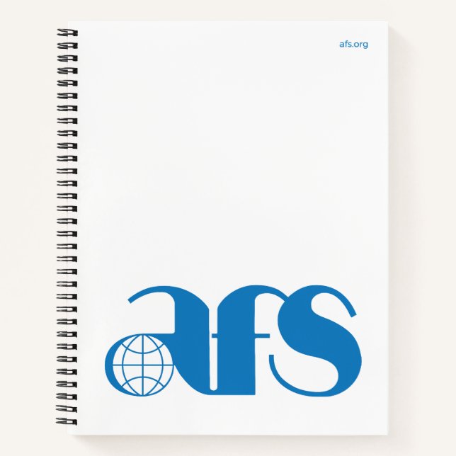 AFS-Logo 1976 Custom 8.5" x 11" Spiral Notebook Notizbuch (Vorderseite)