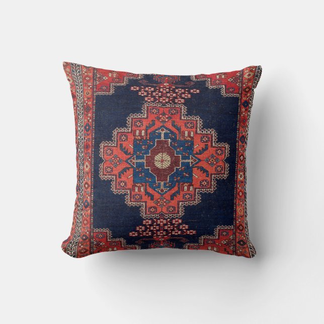 Afshar Kerman South Persian Rug Print Kissen (Vorderseite)