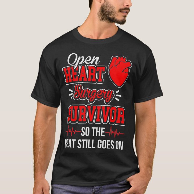 After - Heart Operation Survivor Beat geht auf Gag T-Shirt (Vorderseite)
