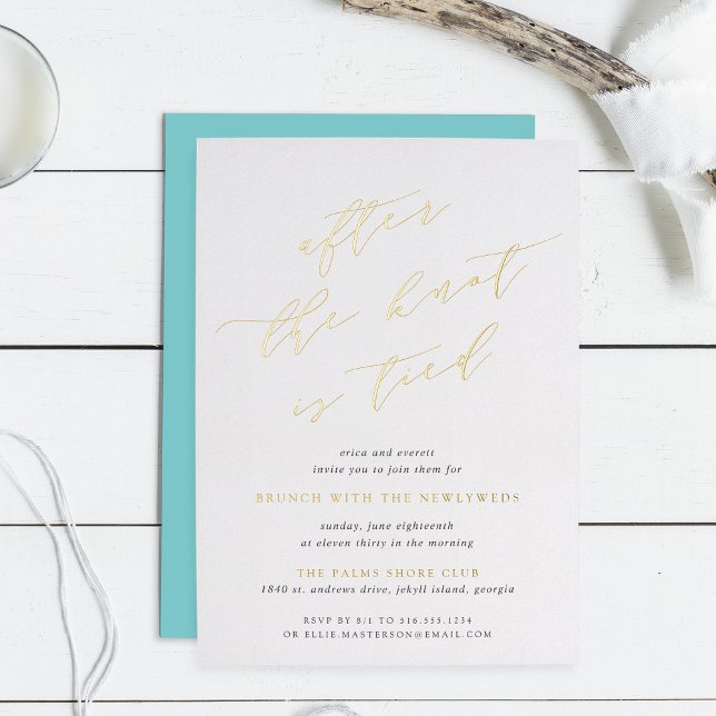 After the Knot is Tied | Post Wedding Brunch Folieneinladung (Von Creator hochgeladen)