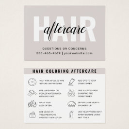 Aftercare Business Card zum Färben von Haaren