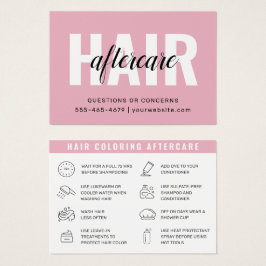 Aftercare Business Card zum Färben von Haaren