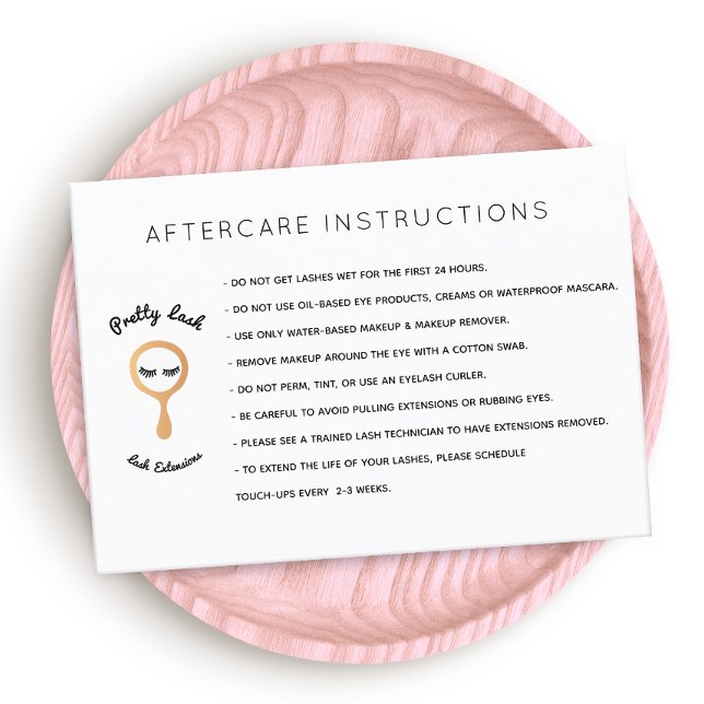AfterCare für Lash Extensions Salon Visitenkarte (Von Creator hochgeladen)