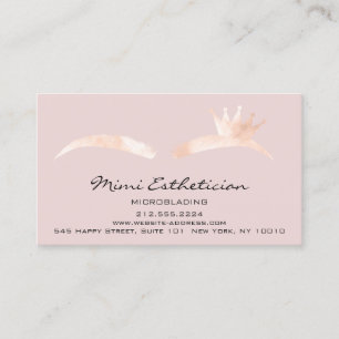 Aftercare Instructions Eyebrow Crown Microblading Visitenkarte