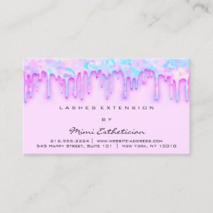 Aftercare Instructions Lash Blue Tropfens Holograp Visitenkarte