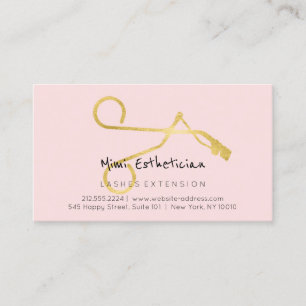 Aftercare Instructions Lash Curve Gold Pink Visitenkarte