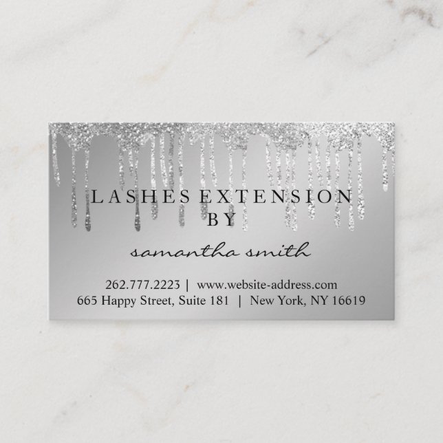 Aftercare Instructions Lash Gold Tropfens Spark Visitenkarte (Vorderseite)