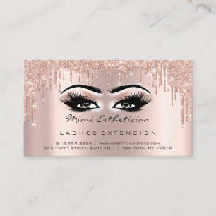Aftercare Instructions Lash Rose Gold Tropfen Glos Visitenkarte