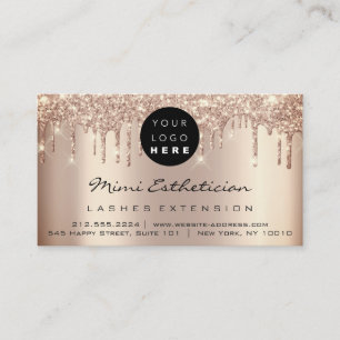 Aftercare Instructions Lash Rose Gold Tropfen Logo Visitenkarte