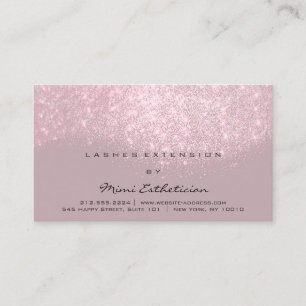 Aftercare Instructions Lash Rose Gold Tropfen Pink Visitenkarte