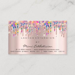 Aftercare Instructions Lash Rose Tropfen Unicorn Visitenkarte
