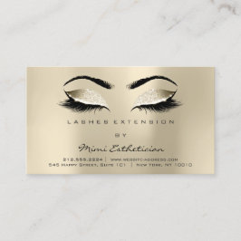 Aftercare Instructions Lashes Champaigne Ivory Visitenkarte